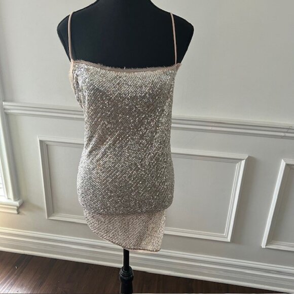 Zara Gold Sequin Top - Picture 3 of 6